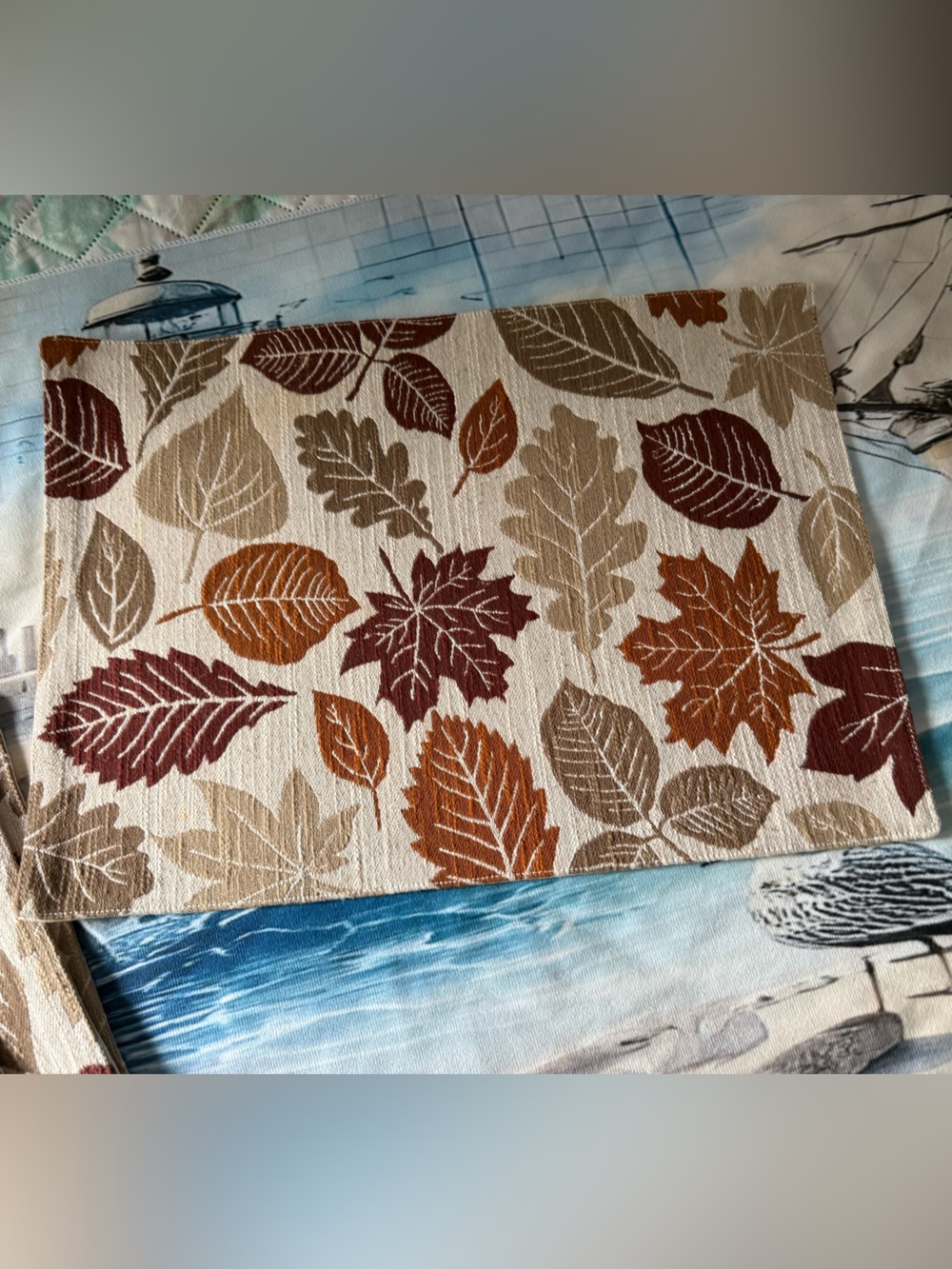 Set of 6 Autumn Leaf Tapestry Placemats
